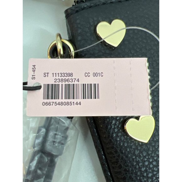 Victorias Secret Heart-Studded Black Wristlet Clutch Bag - Picture 7 of 7